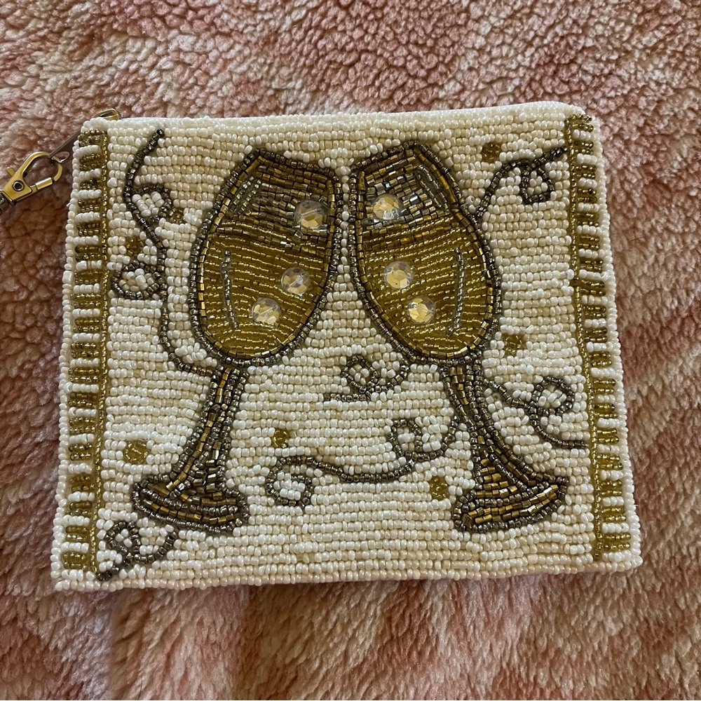 Shirdee Beaded Champagne Clutch